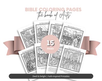 Bible Coloring Pages (Book of Acts) + Reflection Guide