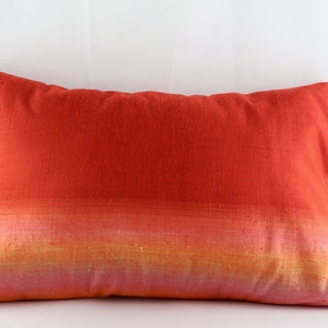 Red Ombre Lumbar Pillow Cover, Decorative Pillows, Cushion Cover, Throw Pillow, Japanese Gifts, Japanese Pillow, Red Throw Pillow