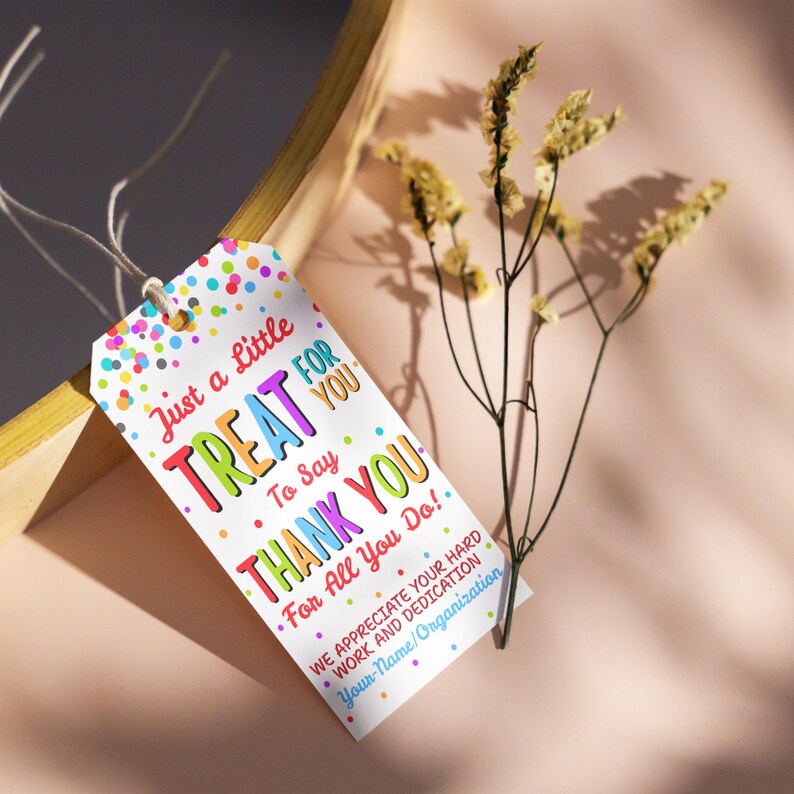 Thank You for All You Do Gift Tag Template, Printable Treat for You ...