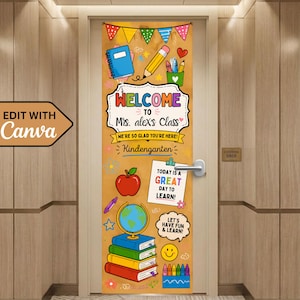 Photo Prop First Day of School Door Hanger Template, Welcome Back School Photo Sign, Classroom Door Decor, Walgreens 2x6 Foot Vertical