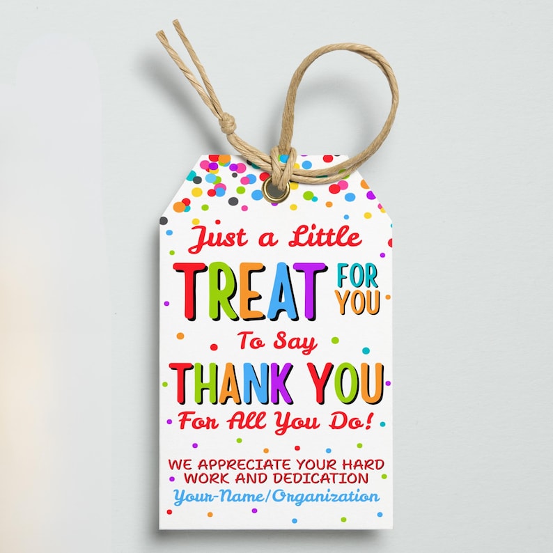 Thank You for All You Do Gift Tag Template, Printable Treat for You ...
