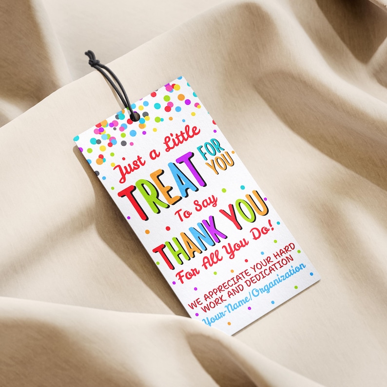 Thank You for All You Do Gift Tag Template, Printable Treat for You ...
