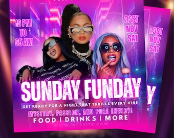 Sunday Hangover Party Flyer | Sonntag Party Flyer | Sonntag Club Party Flyer | Sunday Funday Party Flyer | Club Party Flyer
