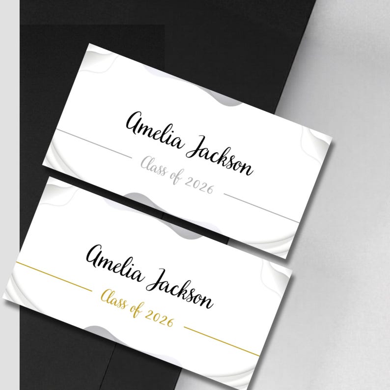 Graduation Name Guide Editable Graduation Name Card Template, Printable Class 2026 Graduation ...
