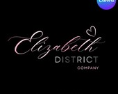 Gold Luxury Beauty Logo, Premade Small Business Logo Design, DIY Beauty Salon Branding Hairstylist Lash Makeup MUA Editable Canva design