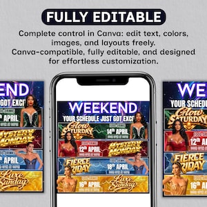 weekend lineup flyer, nightclub flyer, party flyer, new year party flyer, club promo flyer, dj event flyer, urban party flyer, spin the block, mega dj event flyer, club party flyer, nightlife flyer, bar event flyer, adult party flyer