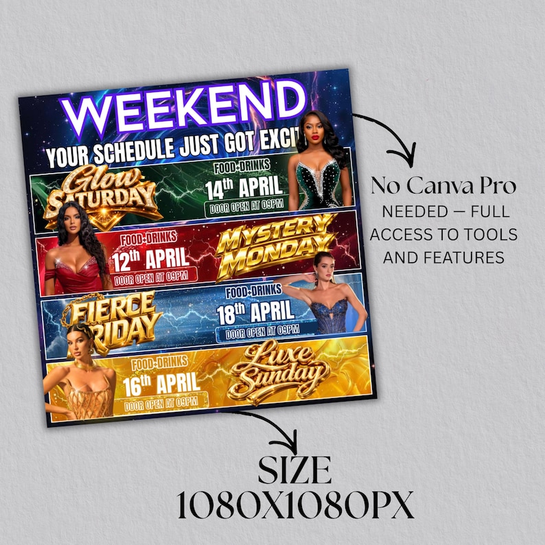weekend lineup flyer, nightclub flyer, party flyer, new year party flyer, club promo flyer, dj event flyer, urban party flyer, spin the block, mega dj event flyer, club party flyer, nightlife flyer, bar event flyer, adult party flyer
