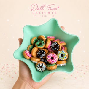Miniature Donut  Cabochon Mix | Kawaii Decoden Flatbacks | Fake Bake Embellishments | Resin Candy Charms | Sweet Craft Supplies | slime