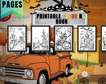 Printable Halloween Coloring Pages: 50+ Fun Designs for Kids (Digital Download)