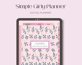 Glow Up Routine Tracker | Self Care Digital Planner | Beauty & Fitness Planner