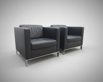 Walter Knoll Foster 500 Set 2x Sessel Schwarz