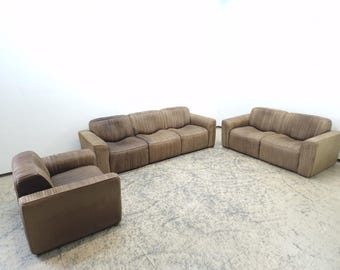 De Sede Ernst Lüthy Set Rare Selten Designersofa Sessel Ledersofa Chair Leder