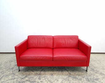 De Sede ds 118 rot Zweisitzer  Designersofa Couch desede Fsm Wk Wohnen Sofa#0381