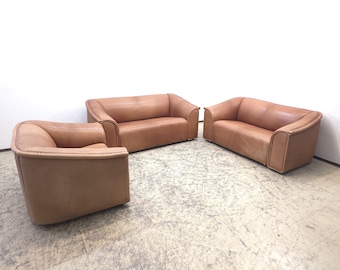 Ernst Lüthy Set Designersofa Chair Ledersessel Top Rare 3er 2er Sessel Vintage