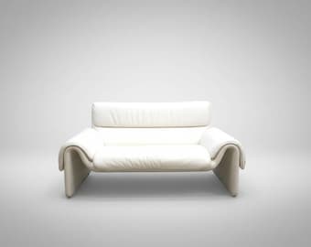 De Sede DS-2011 Designersofa Ledersofa Couch Zweisitzer Creme
