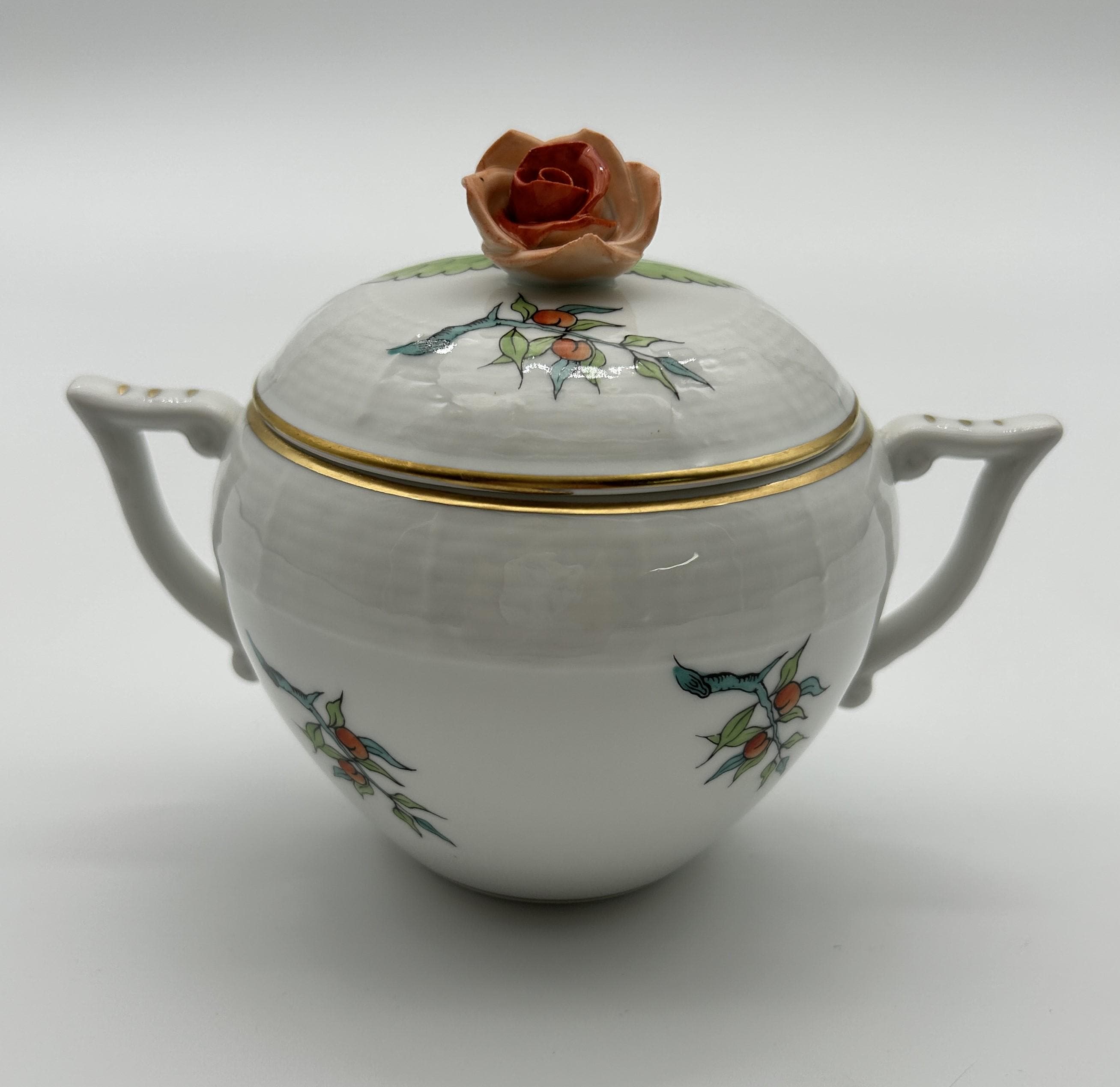 Herend Sugar Bowl and Creamer - Etsy Canada