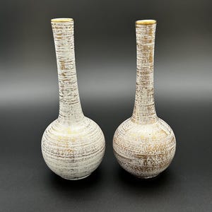 Royal Haeger Gold Tweed Vases Pair – Mid Century Modern Art Pottery