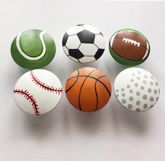 Sports Drawer Pulls Large Dresser Knobs And Pulls Sports Etsy