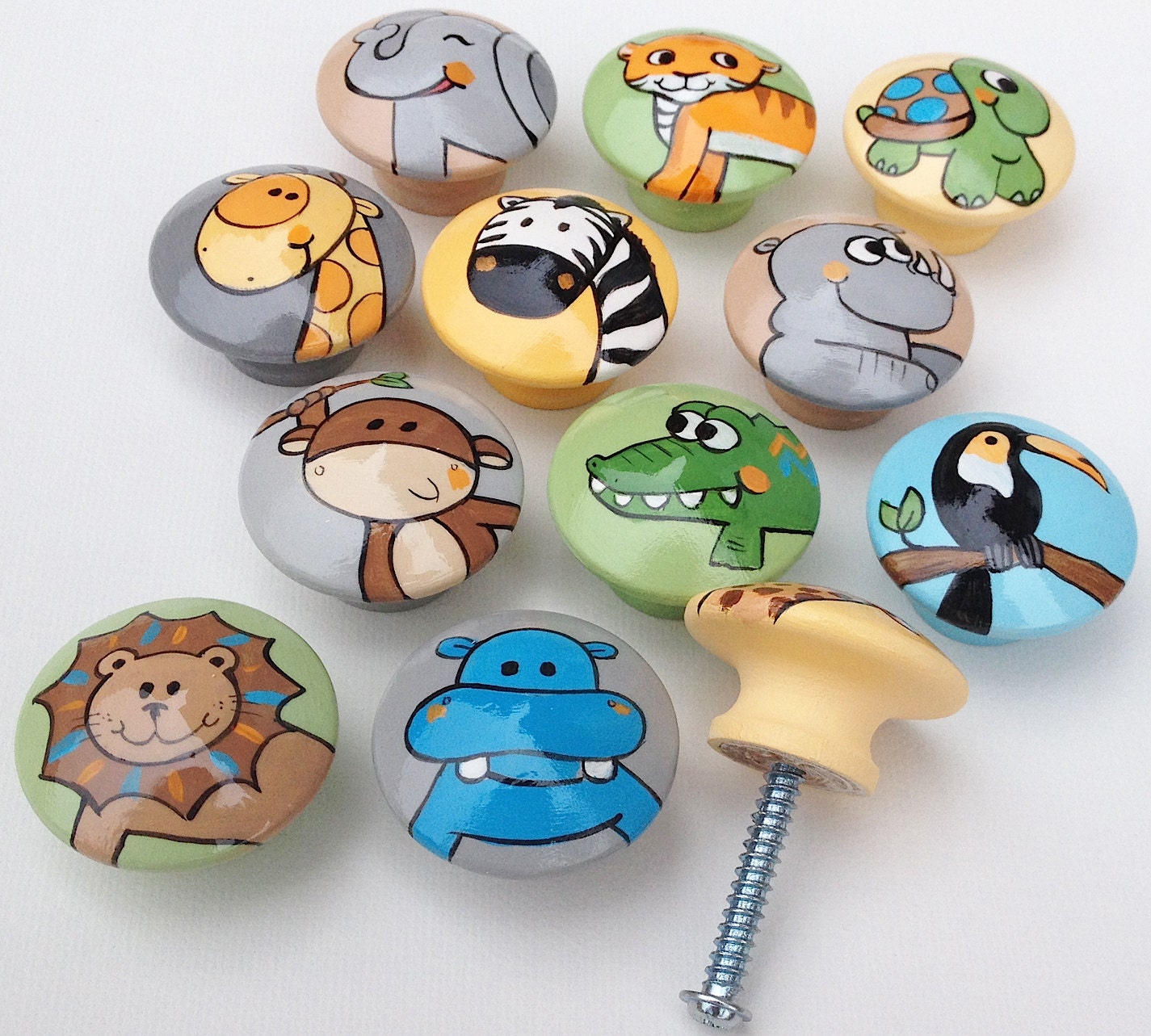 Animal Drawer Pulls Animal Drawer Knobs Baby Shower Gift Etsy Canada