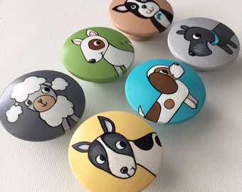 Doggie Knobs, LARGE dresser knobs /Dog Knobs (Poodle, Beagle, Daschund) Puppy Drawer Pulls,Dresser Knobs , dog art, puppy paws nursery