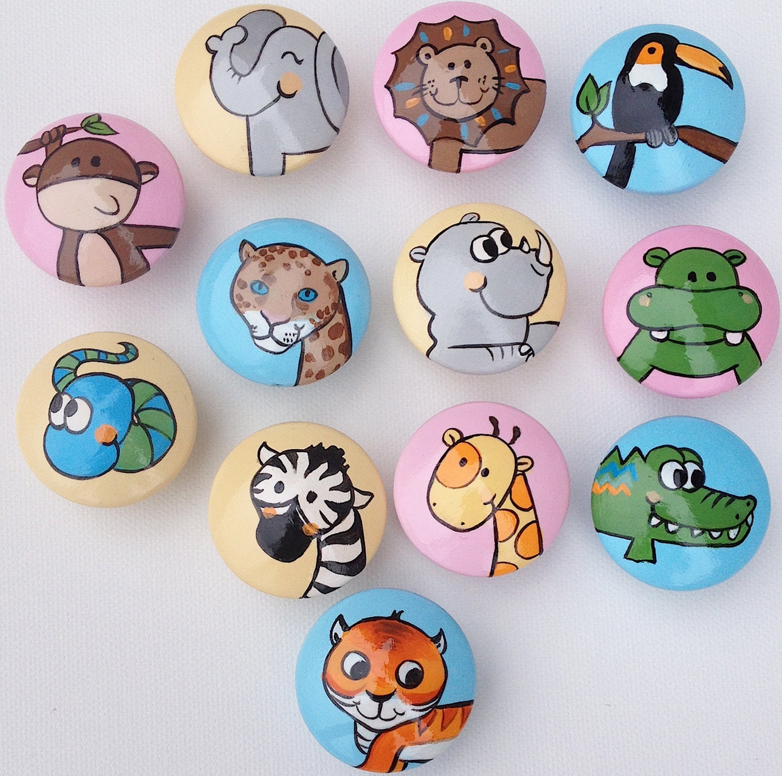 Girly Jungle Animal Drawer Pulls / Dresser Knobs and Pulls Etsy