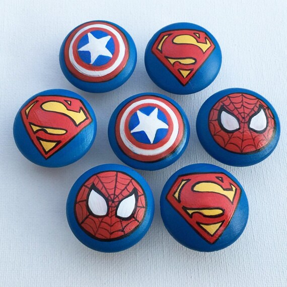 Superhero Drawer Pulls Large Dresser Knobs And Handles Etsy