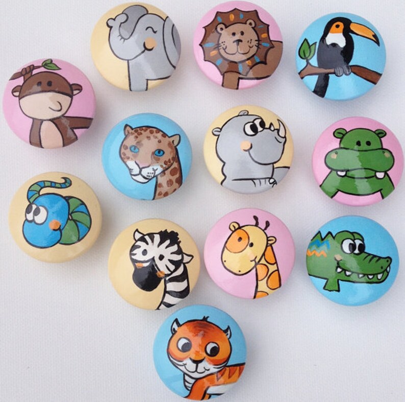 Jungle Drawer Knobs large / Dresser Knobs /baby Girl Nursery Etsy