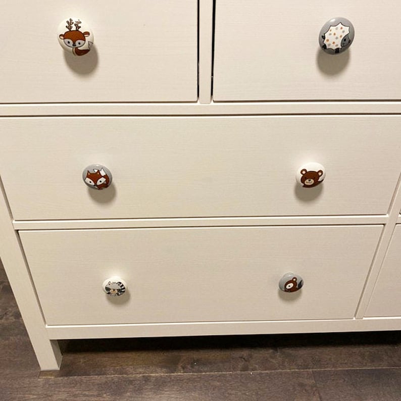 Woodland Animal Knobs LARGE Dresser Knobs /forest Animal Etsy UK
