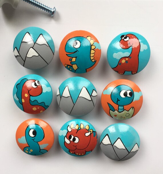 Dinosaur Drawer Pulls Large Knobs Dresser Knobs Dino Room Etsy