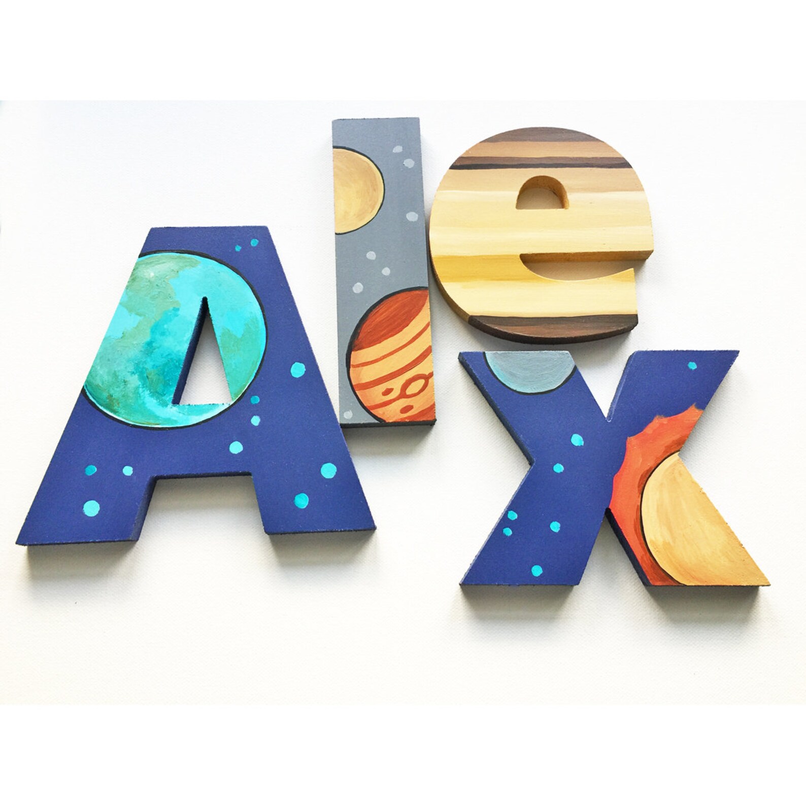 Solar System Decor Space Letters Solar System Letters Etsy