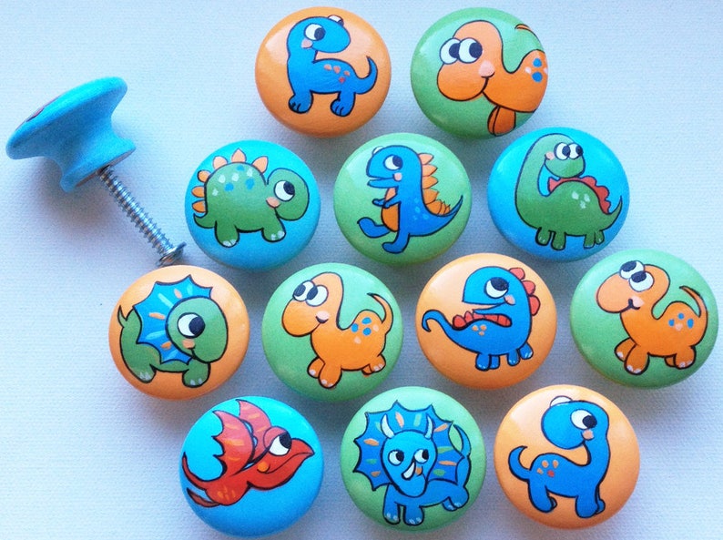 Dinosaur Drawer Pulls LARGE / Dresser Knobs and Pulls Hand Etsy
