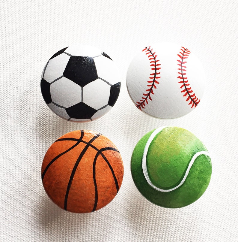 Sports Drawer Knobs Dresser Knobs / Sports Nursery Art / Etsy Australia