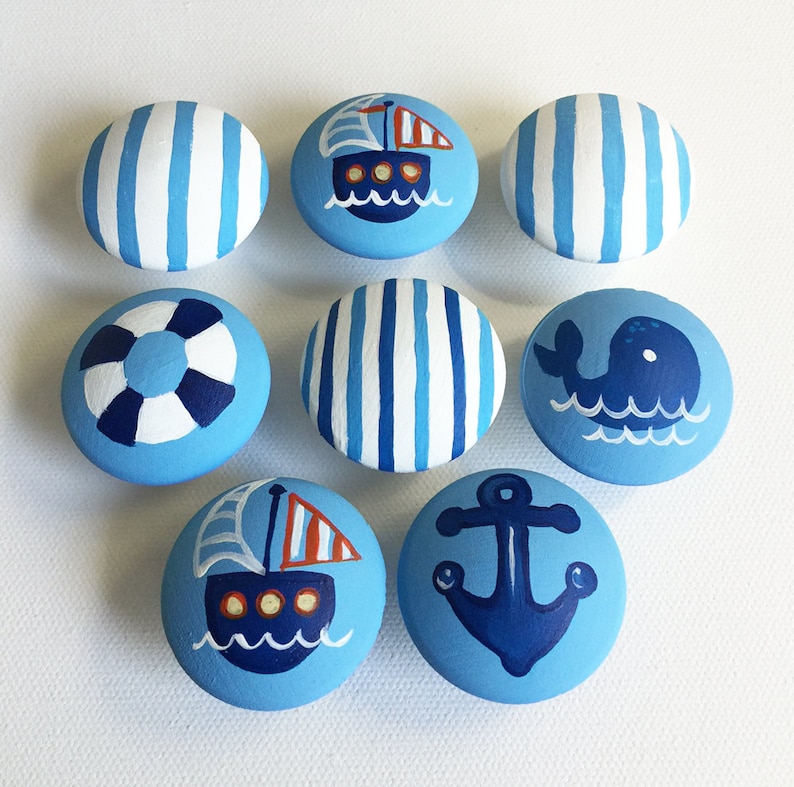 Nautical Baby Knobs Nautical Dresser Knobs Anchor Knobs Etsy