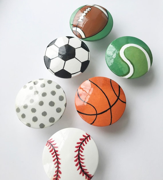 Sports Drawer Pulls Large Dresser Knobs And Pulls Sports Etsy