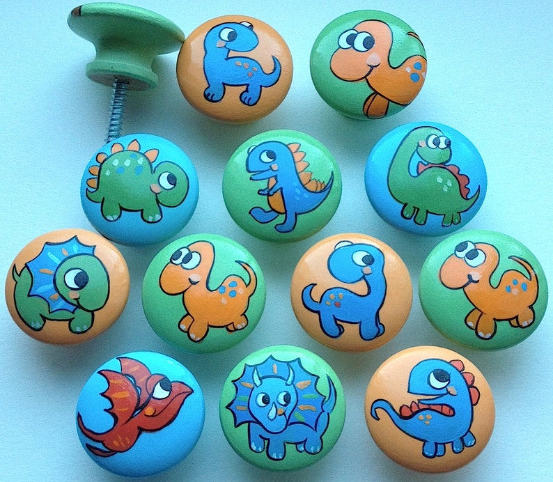 Dinosaur Drawer Pulls / Dresser Knobs Dino Room Decor Dresser Etsy