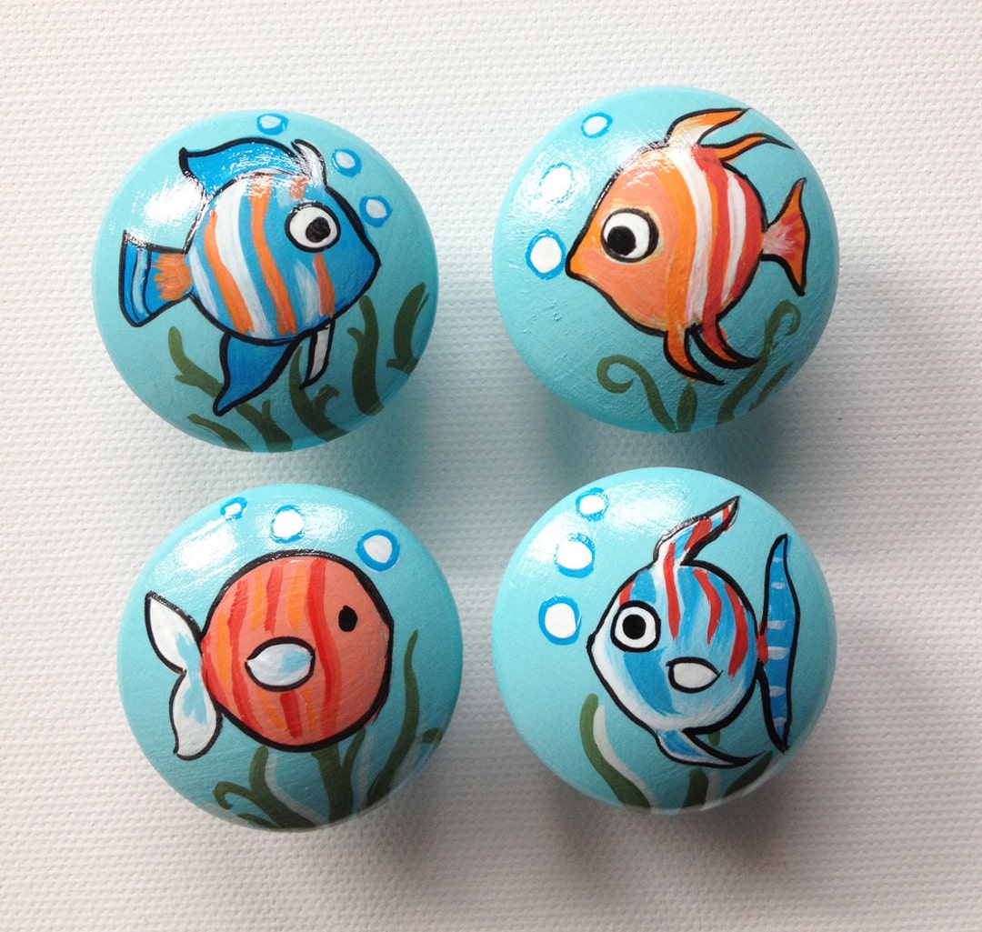 Fish Drawer Pulls / Knobs and Pulls / Baby Nursery Decor Baby Shower