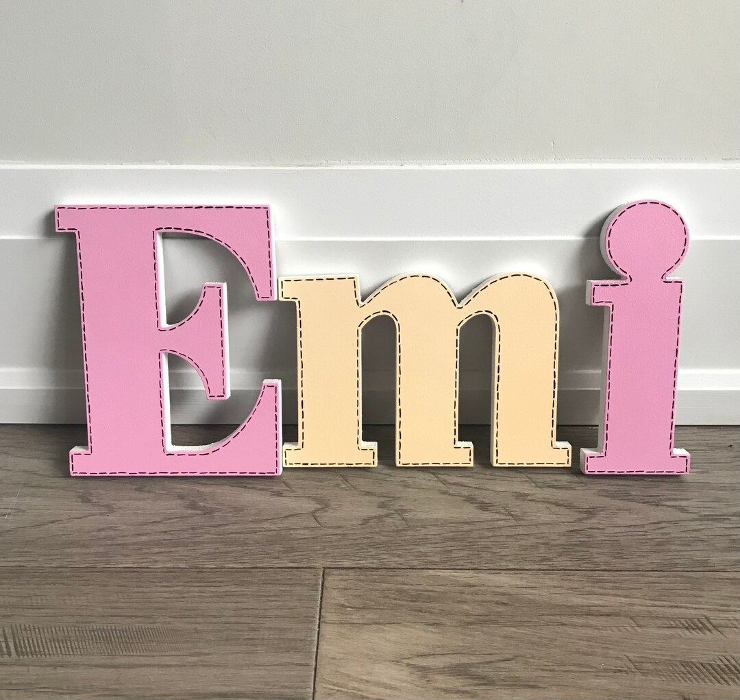 Pastel Stripe Letters for Baby Girl Nursery / Baby Gift New - Etsy