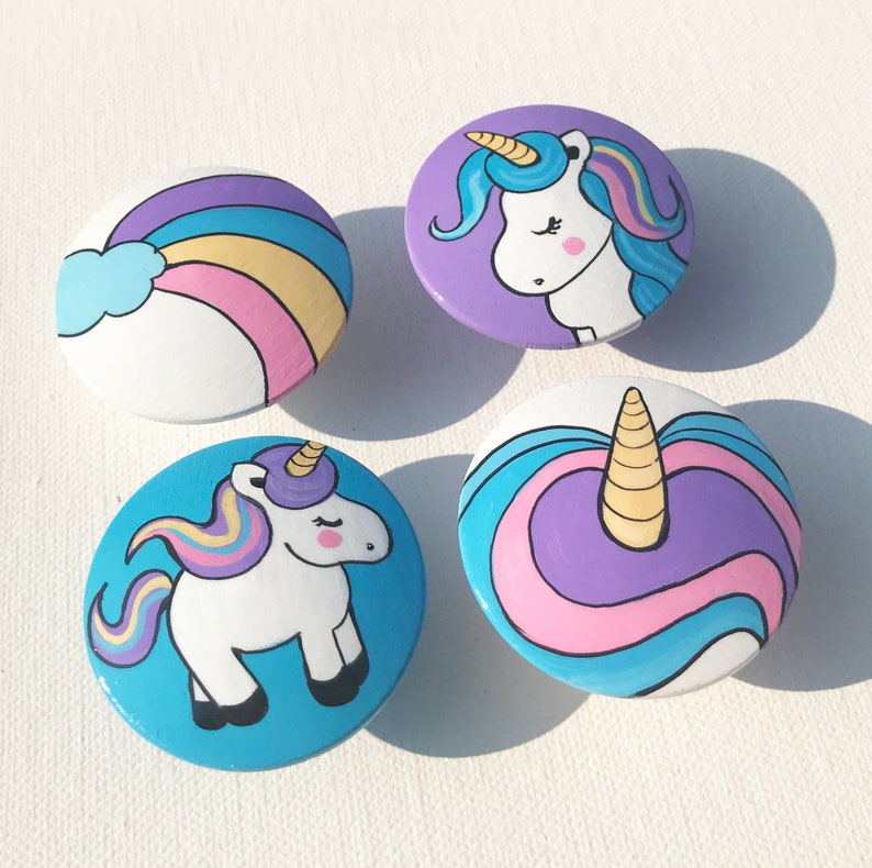 Unicorn Drawer Knobs Unicorn Pulls / Dresser Knobs Baby Girl Etsy