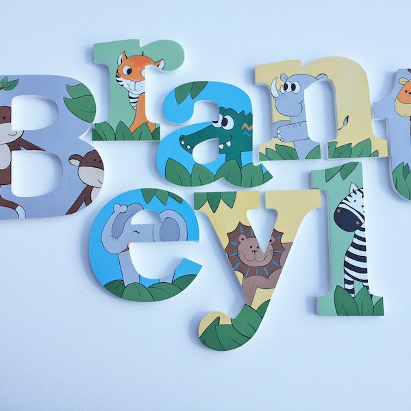 Jungle Letters - Etsy
