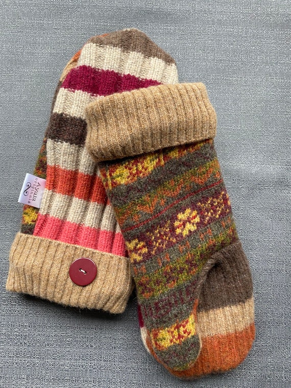 Buy Cashmere Lined Mittens From Recycled Merino and Cashmere