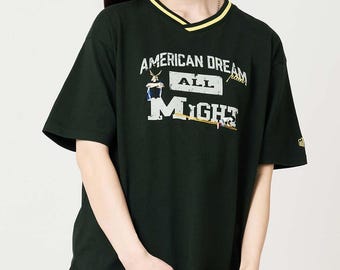 All Might Inspired American Dream T Shirt | Anime Streetwear, Oversized Cotton Tee