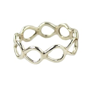 Sterling Loop Lace Ring: sterling silver ring, stacking ring, loop ring, wedding band, dainty ring, lace ring, loop band, statement ring