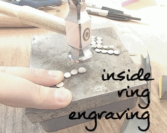 Inside Ring Engraving:  ring engraving, engraving, custom ring engraving, personalized ring, personalized jewelry, inside ring engraving