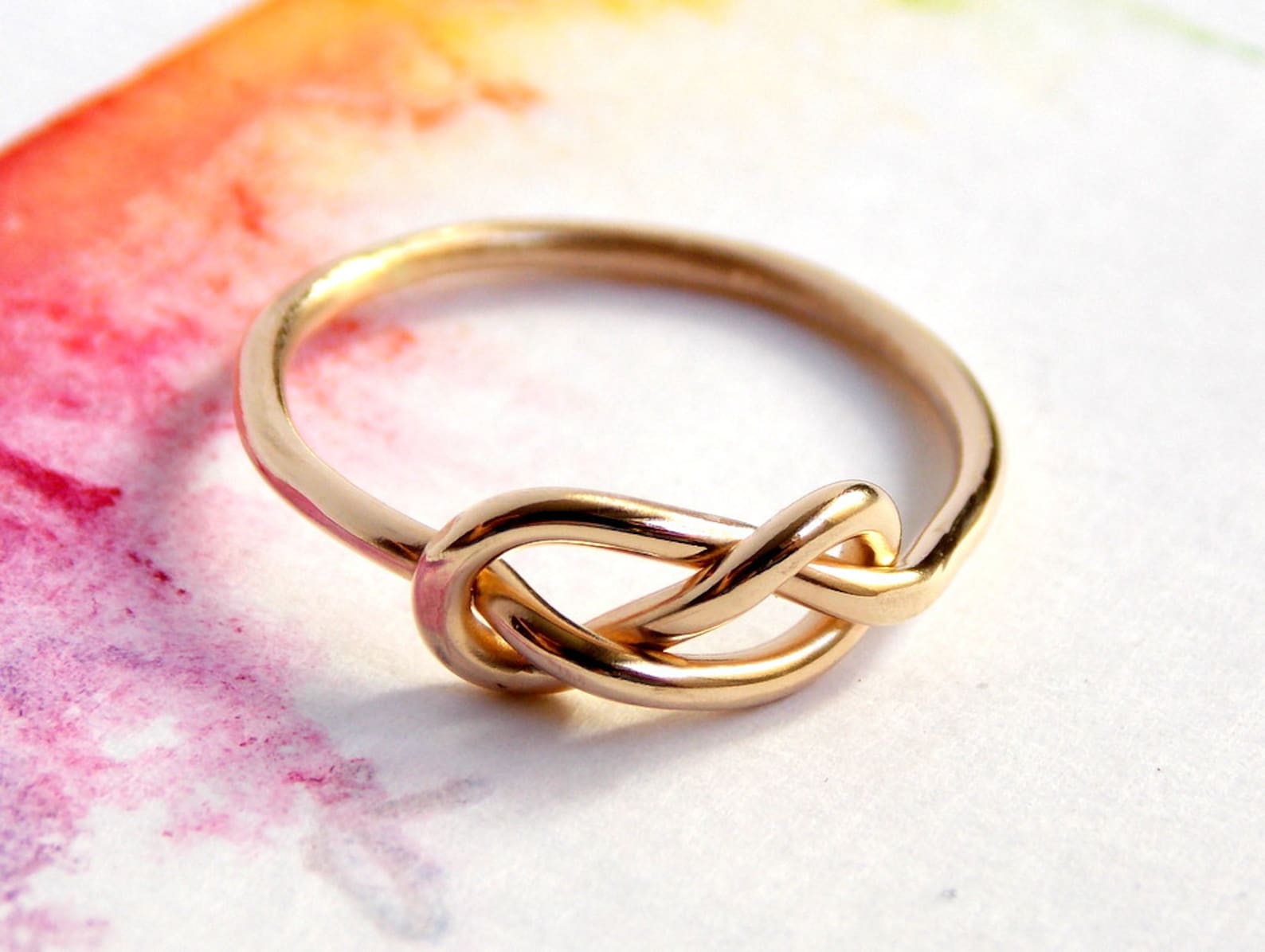 Infinity Knot Ring: 14K Goldfilled ring golden ring love | Etsy