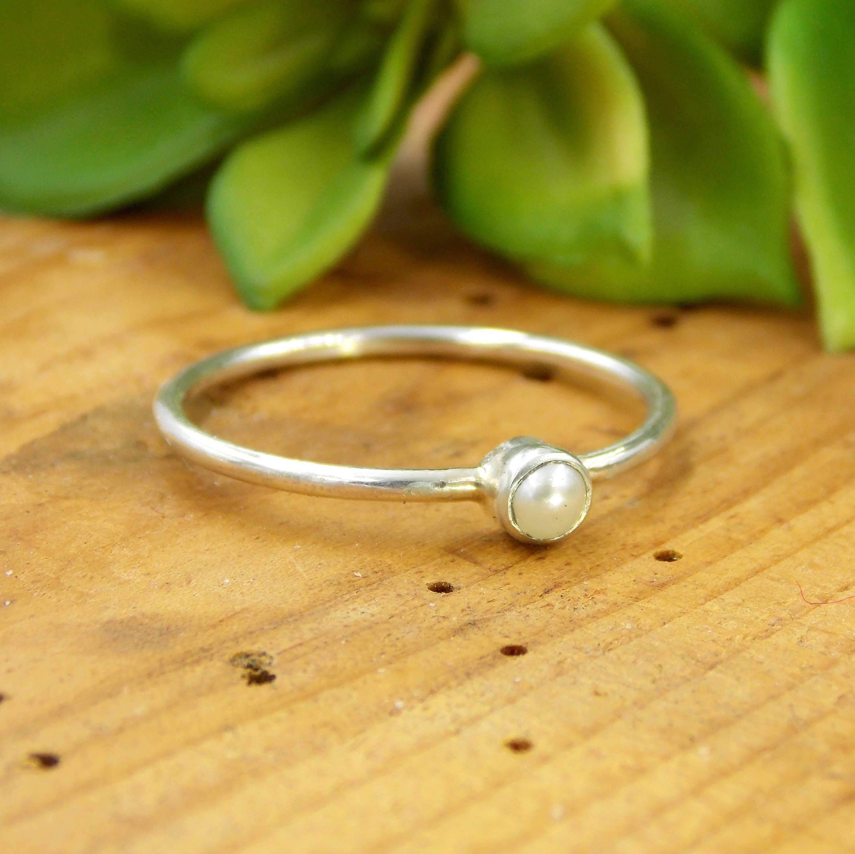 Petite pearl ring best sale