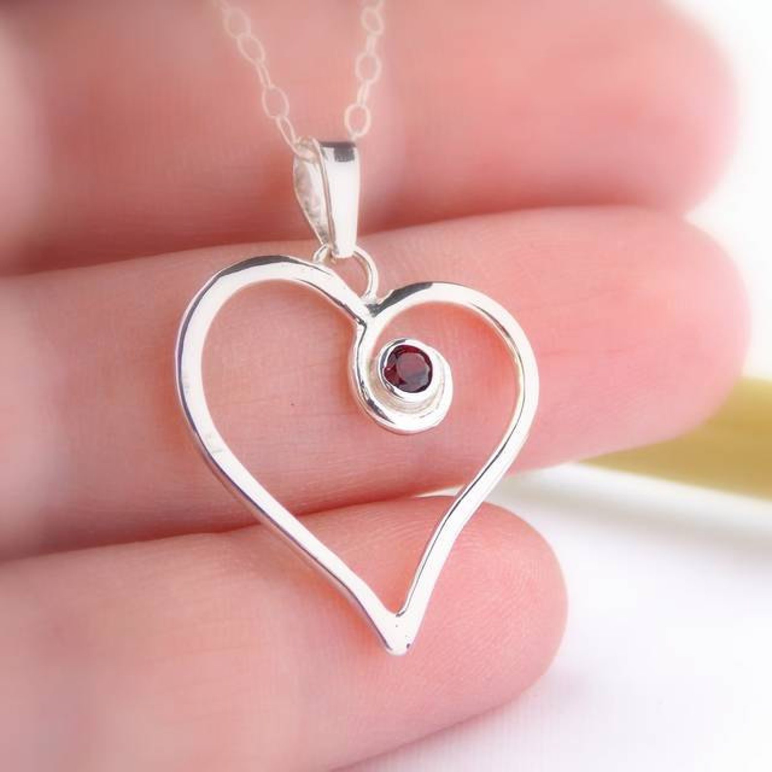 Heart Necklace: 'always in My Heart', Sterling Silver Necklace ...
