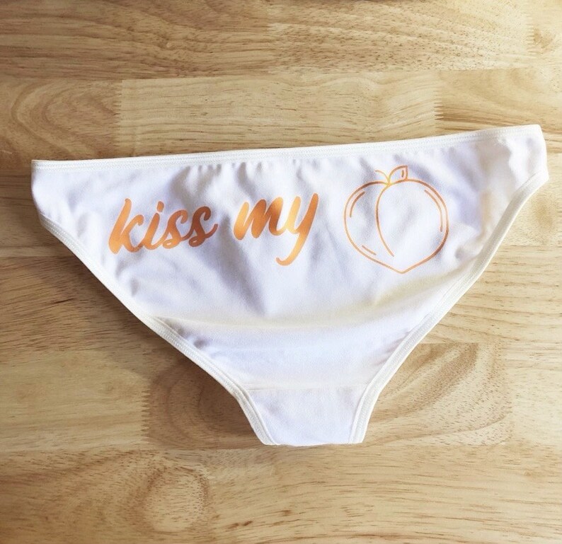 Kiss My Peach Underwear Made in USA by so Effing Cute Etsy