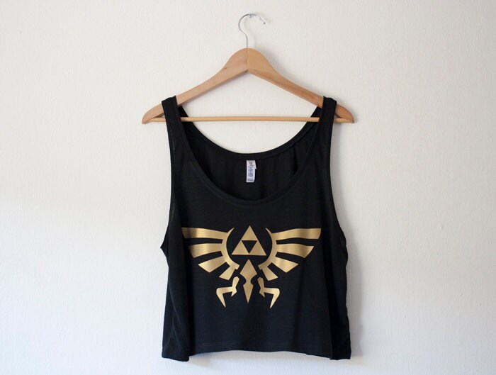 Zelda Hyrule Crest Crop Tank by So Effing Cute - Customize Colors