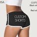 Custom Text Shorts - Perfect for Roller Derby or a personalized Gift - Made in USA