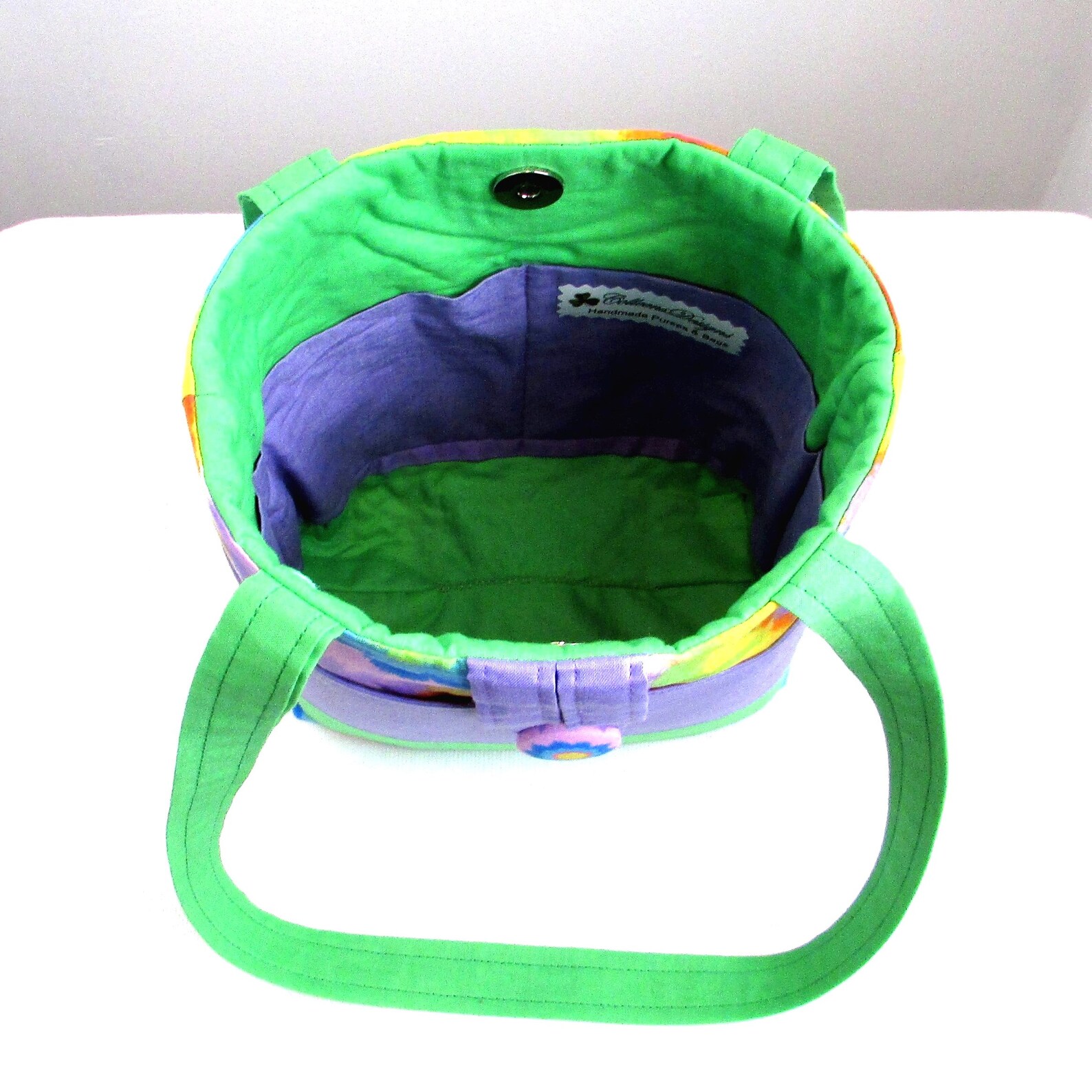 Tie Dye Purse, Small Tote Bag, Handmade Handbag, Girls Purse, Shoulder Bag, Cloth Purse, Fabric